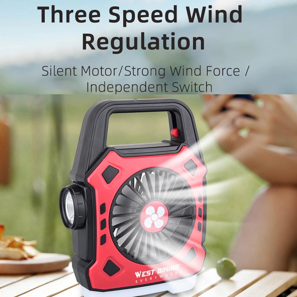Multifunctional Camping Fan Outdoor Portable Light Quick Recharge Hand Light Electric Fan