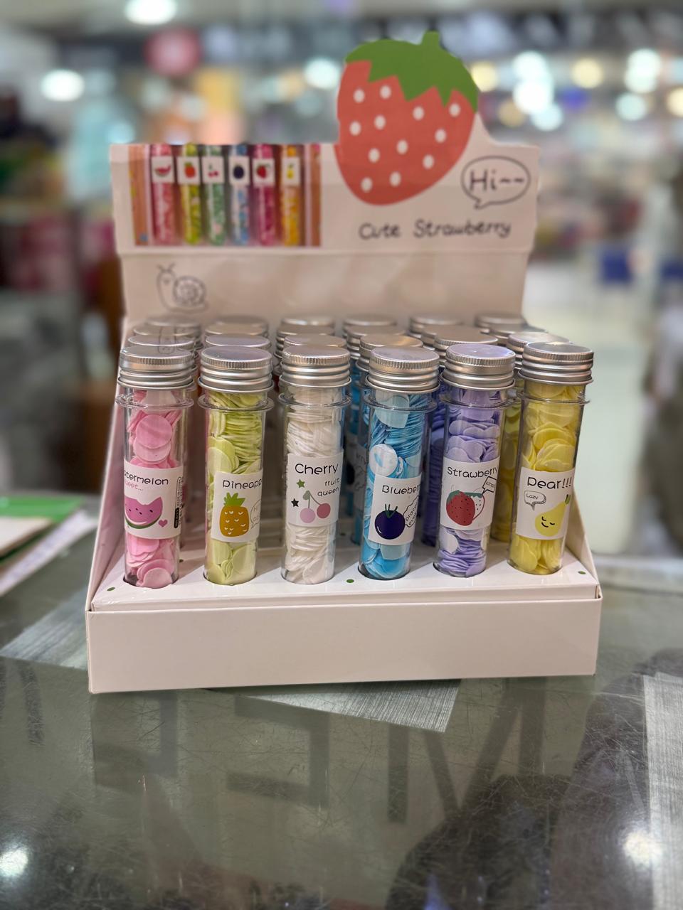 Silver Cap with *Fragrance Tube Packing Flower Paper Soap , Scented Flower Paper Soap Bottle , Fruit Paper Soap, Scented Tube Soap, Tube Paper Soap With Metal Cap, Hand Paper Soap(Pack Of 3)