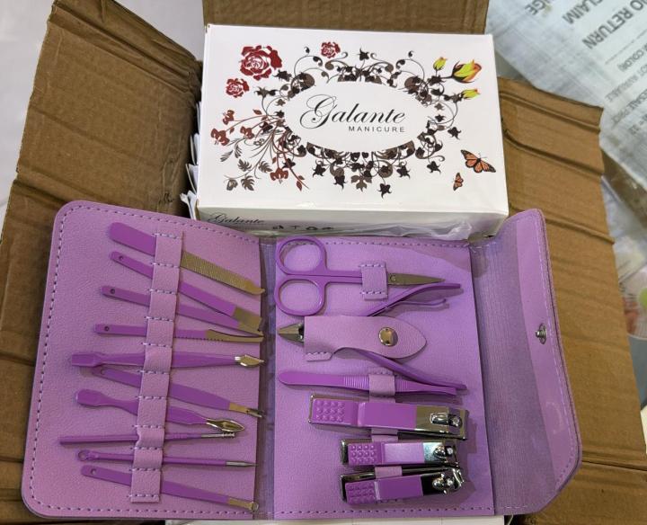 Manicure Pedicure Grooming Kit - Professional 16pcs Manicure Set - Stainless Steel Nail Clipper Set - Stainless Steel set,