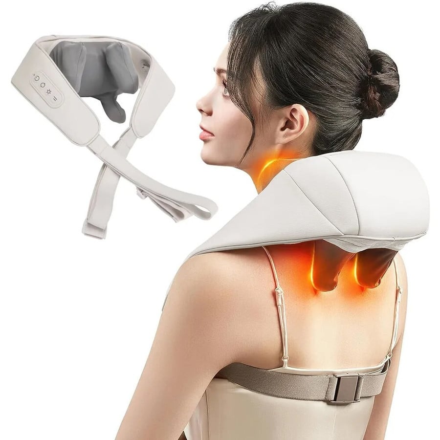 Neck & Back Massager with Heat Deep 5D Kneading Massage For Shoulder Pain Relief