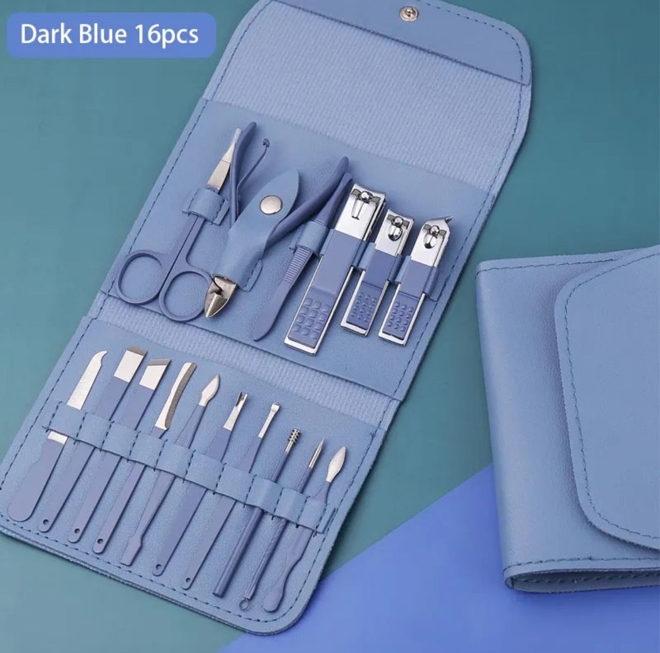 Manicure Pedicure Grooming Kit - Professional 16pcs Manicure Set - Stainless Steel Nail Clipper Set - Stainless Steel set,