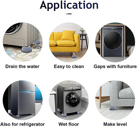 Anti Vibration Pad-Anti-vibration Pads For Washing Machine Shock Proof Feet - Set of 4