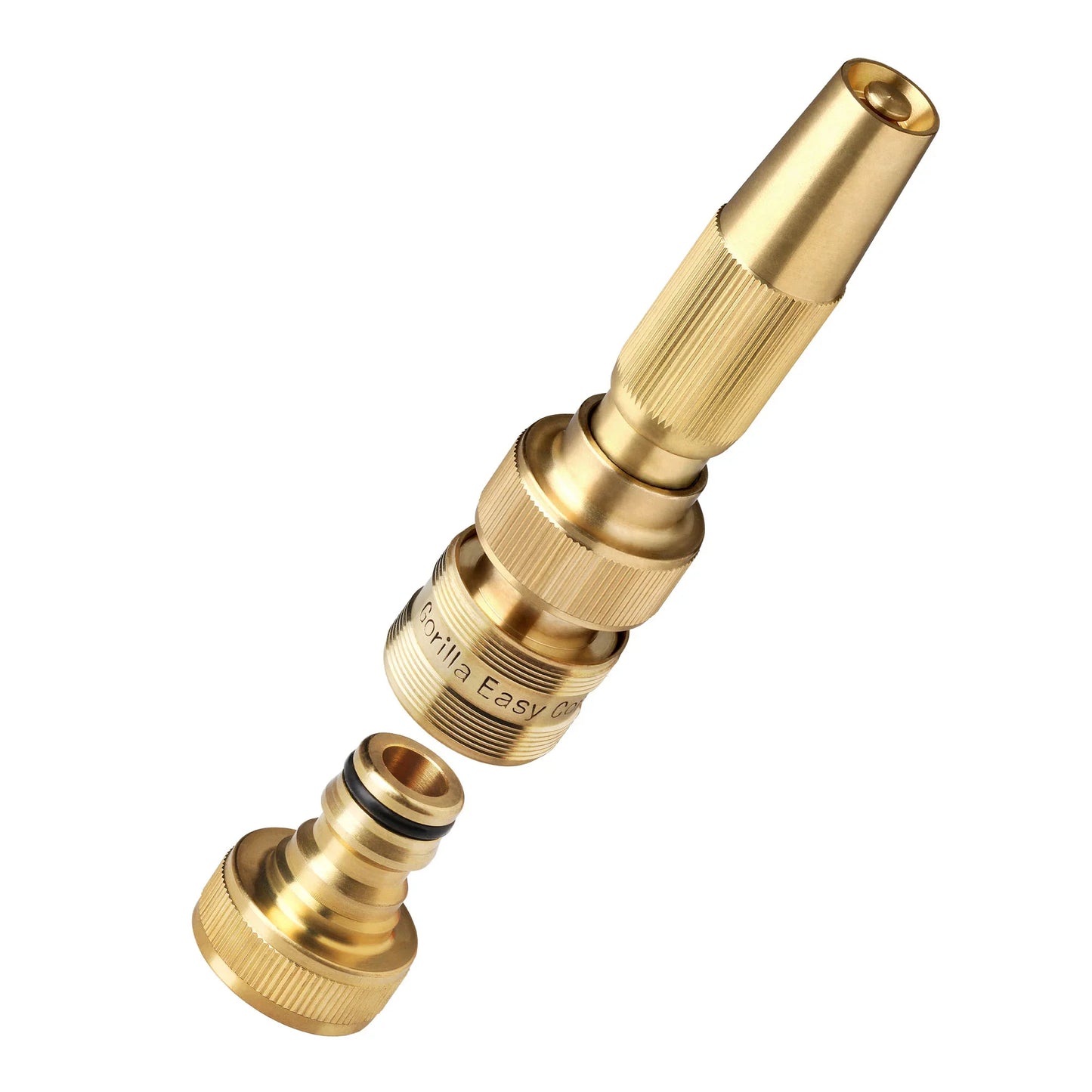 Brass Water Spray Nozzle Suitable for 1/2" Hose Pipe Adjustable Nozzle, Spray Gun for Car , Bike, solar penal & Gardening Water Pressure Nozzle, Solid Brass Heavy Duty Jet Garden Hose Twist Nozzle