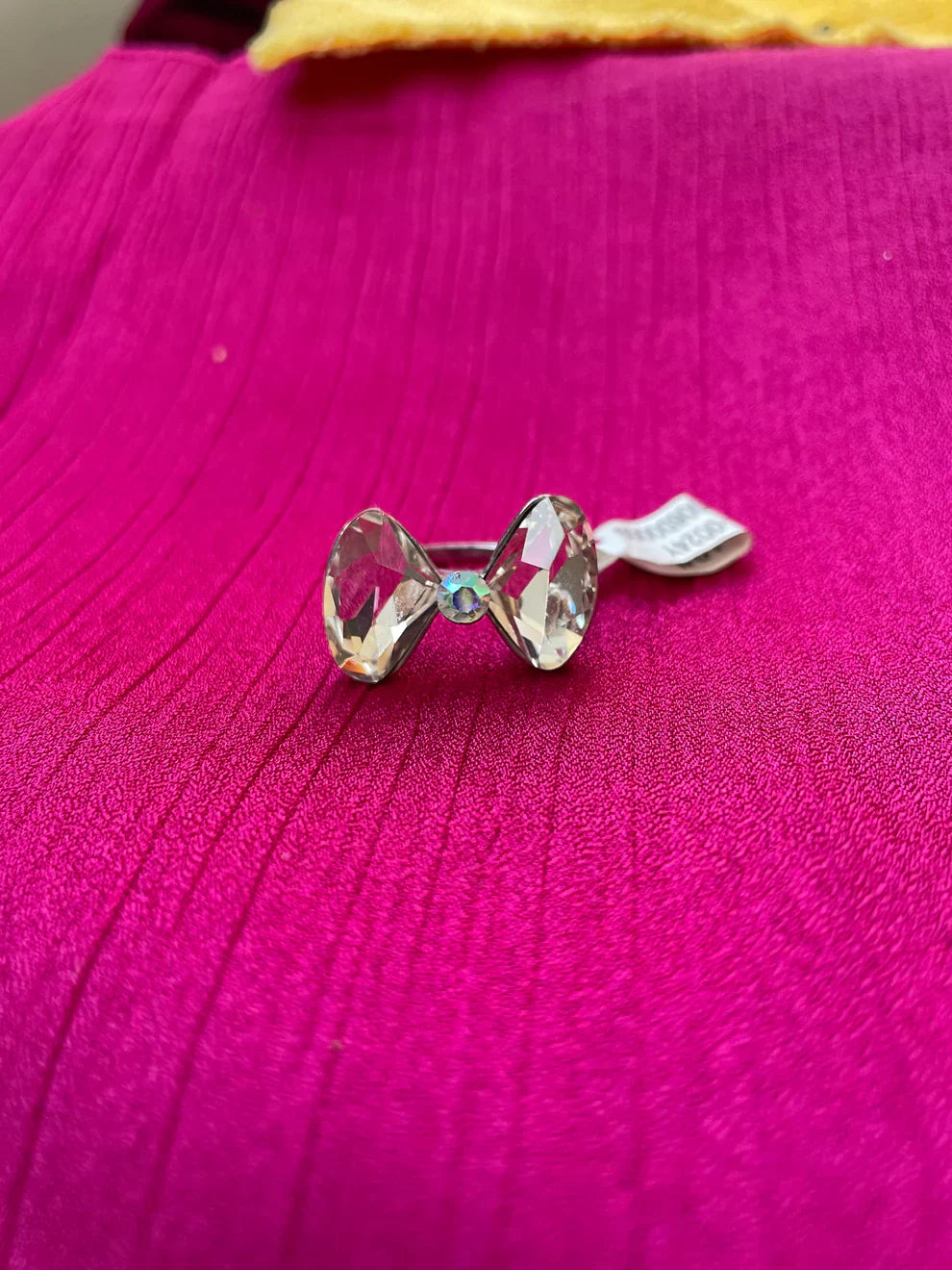 Butterfly crystal stone ring