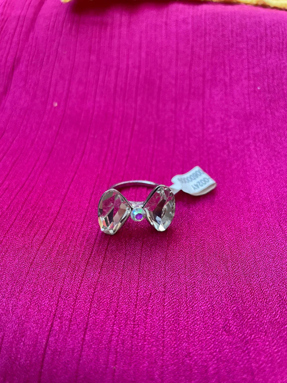Butterfly crystal stone ring