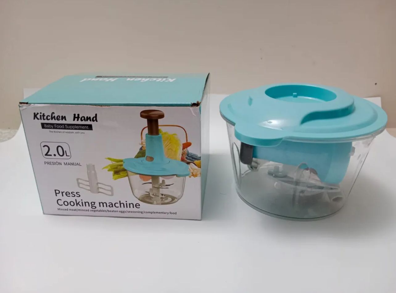 2.0L Hand Chopper, Food Processor,1500ml, Mini Cup Food Processor , Chopper Food Processor, Mini Cup Food Processor, Press Start Quick Operation, 3-Blade Double Layer Thickening Transparent Bowl