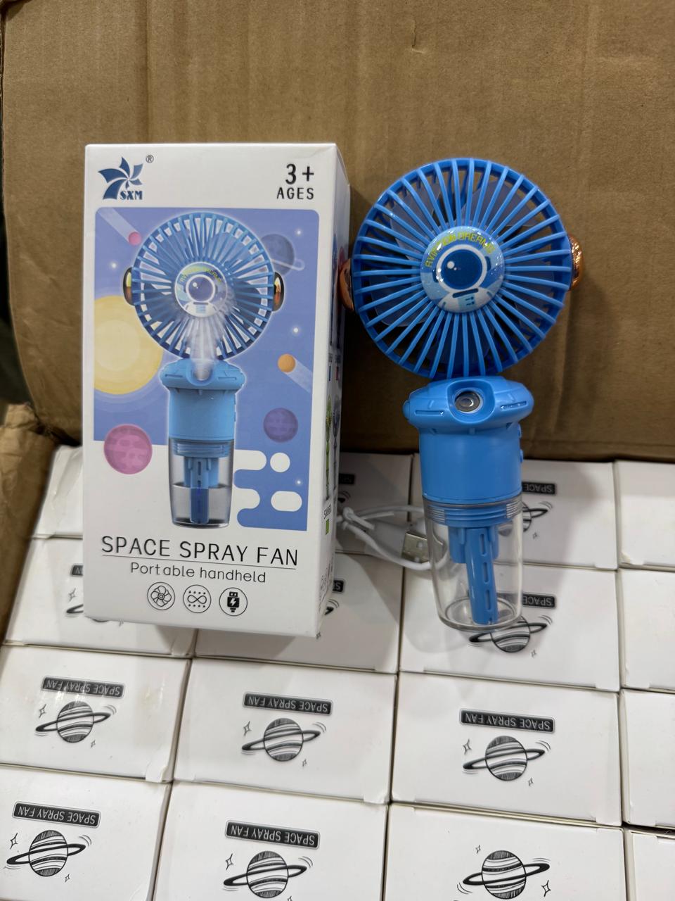 Portable Hand Fan Rechargeable Table Small Mini Fan With Mist Spray Humidifier for Hot Summer, Mini Handhold Portable Spray Fan