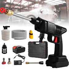 MRD Portable Powerful High Pressure 48v Lithium Cordless Wireless Car Wash Water Jet Foam Gun Car Washer with 1 Battery & 1 Charger