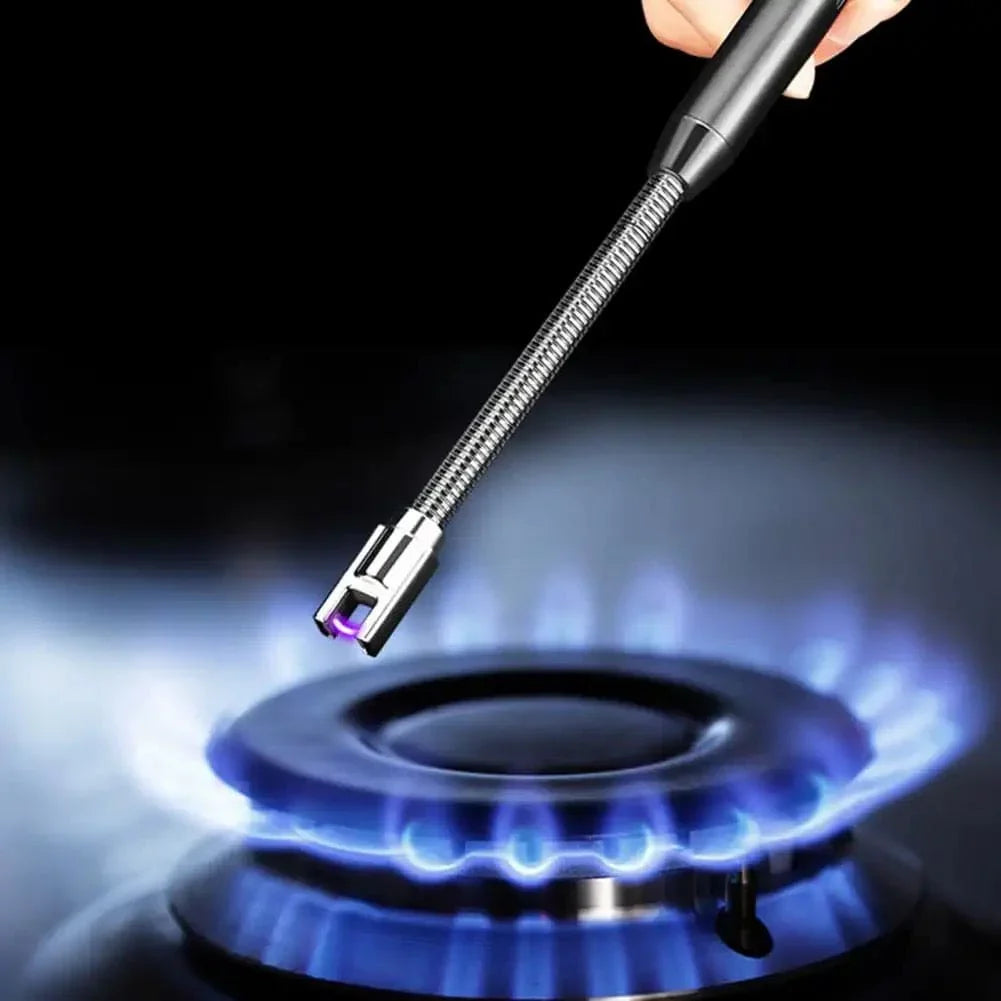 Electric Arc Lighter, Useful BBQ Flameless Plasma ignitor, Kitchen Lighter, Portable Electronic Lighter, 360 Degree Rotation Lighter, Extended Stove Lighter, USB Rechargeable Arc Lighter, Electric USB Rechargeable Plasma Arc Lighter