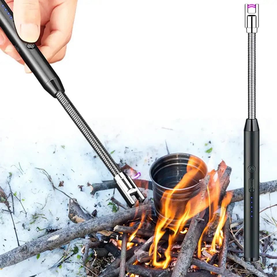 Electric Arc Lighter, Useful BBQ Flameless Plasma ignitor, Kitchen Lighter, Portable Electronic Lighter, 360 Degree Rotation Lighter, Extended Stove Lighter, USB Rechargeable Arc Lighter, Electric USB Rechargeable Plasma Arc Lighter