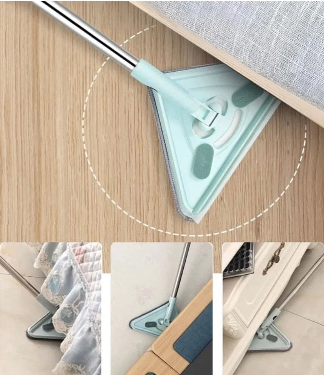 Triangle Twister Mop 360° Rotating Mop Triangular mop head easy cleaning Automatically twisting water