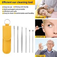 Ear Wax Cleaning Kit - 6 Pcs DherigTech Ear Wax Cleaning Kit, 6 Pcs Ear Pick Tools, Wax Removal Kit, Ear Cleaning Tool Set, Spring Earwax Cleaner Tool Ear Wax Remover ( Buy 1 Get 1 Free)