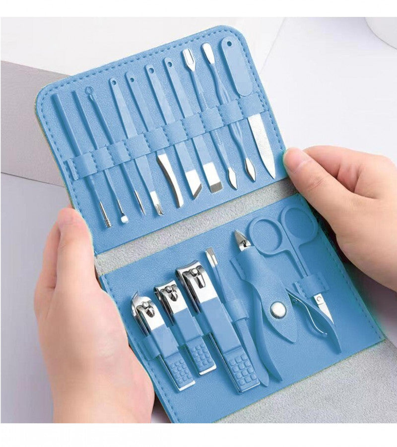 Manicure Pedicure Grooming Kit - Professional 16pcs Manicure Set - Stainless Steel Nail Clipper Set - Stainless Steel set,