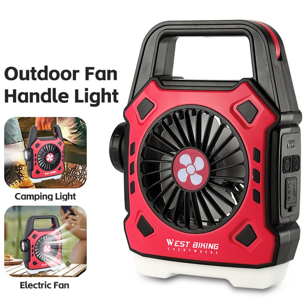 Multifunctional Camping Fan Outdoor Portable Light Quick Recharge Hand Light Electric Fan