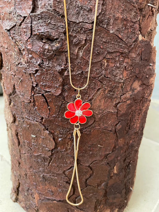 Floral Pendant with golden chain Malaa