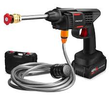 MRD Portable Powerful High Pressure 48v Lithium Cordless Wireless Car Wash Water Jet Foam Gun Car Washer with 1 Battery & 1 Charger