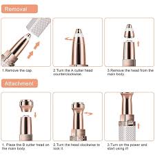 BLAWLESS Rechargeable 2 in 1 Eyebrow Trimmer and Facial Hair remover Trimmer Shaver For Ladies / Women